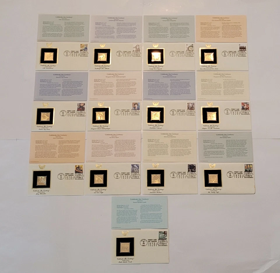 125 Celebrate The Century 22kt Gold Stamp First Day of Issue STP85 - Image 3 of 4