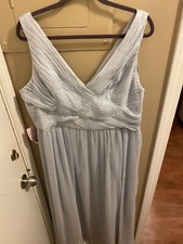 BHLDN 3x Light Blue Gown Women Bridal Prom Formal Light Airy Pleated