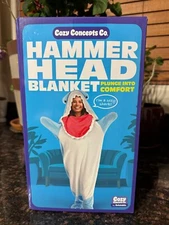 Shark Blanket Adult Super Soft Cozy Flannel Wearable Blanket Role Play Costume