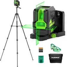 Huepar High Accuracy Self-Leveling Laser Level w/ 60" Tripod for Home Renovation