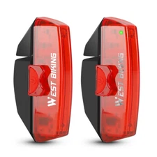 WEST BIKING Smart Brake Sensing Taillight USB Charging Cycling Bike Rear Light