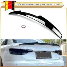 Heckspoiler für Audi A4 B9 Limo 17-21 Heckflügel Spoilerlippe Schwarz M4 Style