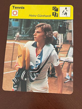 1977 Sportscaster Card #15-22 - Heinz Gunthardt - Switzerland - Tennis - MT