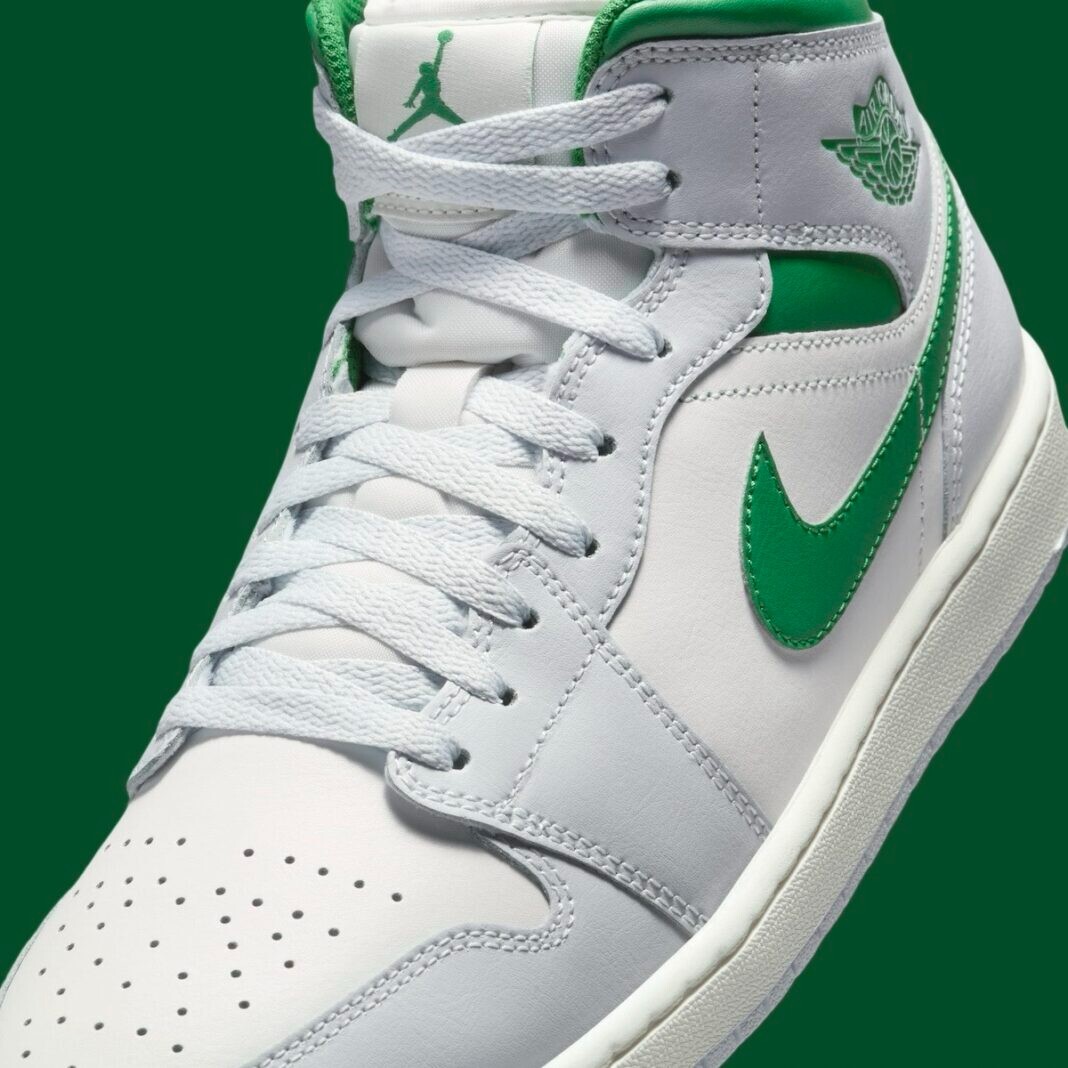 シューズ(男性用) Nike Air Jordan 1 Mid \"Green Grey White\" Air Jordan 1 Mid Grey Green – EKICKS