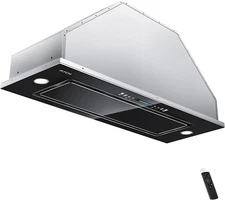 New 30" Range Hood Insert, 900 CFM Ducted/Ductless Range Hood with 4 Speed Fan,