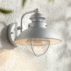 Farmhouse Outdoor Barn Light Fixture LED Galvanized 8 1/2" Exterior House Porch