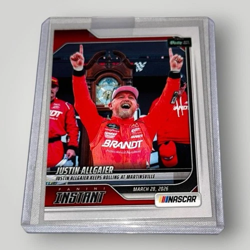 Justin Allgaier 2026 Panini Instant NASCAR #19 Base ROLLING MARTINSVILLE 1 of 89