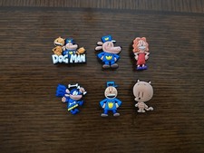 Lot Of 6 Dog Man Shoe Charms