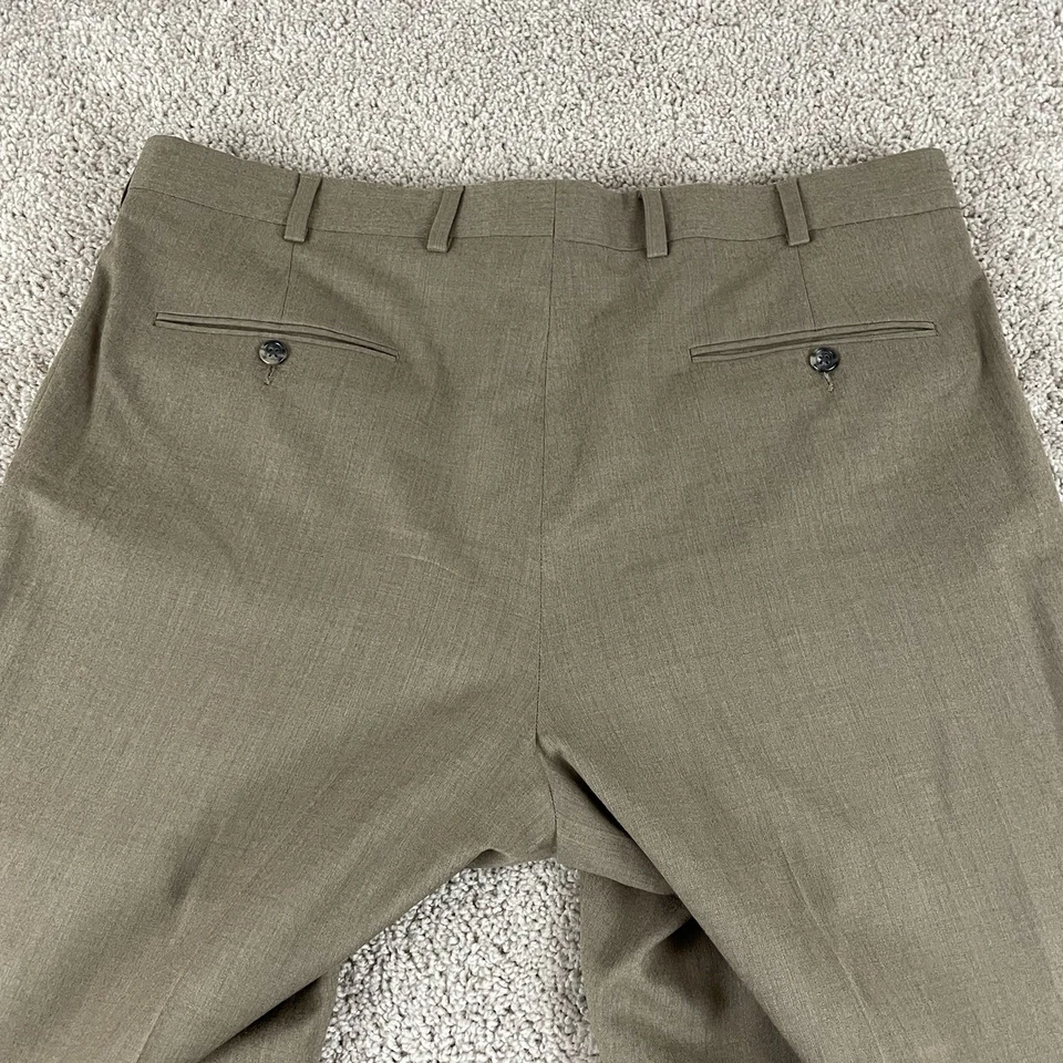 Burberry London Pantalones Para Hombres 346x30 Marrón Plisado Lana Vestido Formal Hecho en EE. UU. T583 Foto 3 de 4