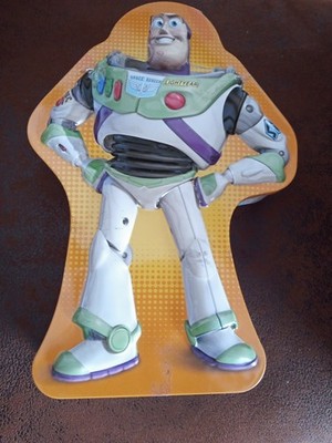 DISNEY PIXAR TOY STORY 3 BUZZ LIGHT YEAR BLECHKOFFER UND SPIELKARTEN SPIEL M1-