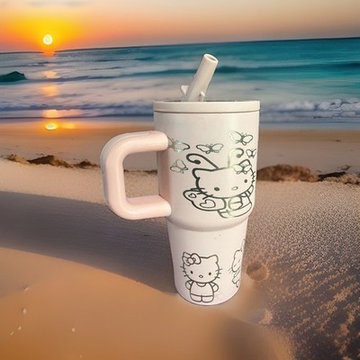Hello Kitty Custom Engraved 20oz Tumbler. Stainless Steel. Leak Proof