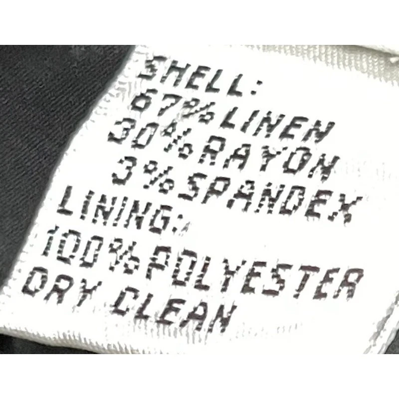 Pantalones Talbots Mezcla de Lino Mujer 16 Petites Gris Tela Elástica Hechos en Italia  Foto 4 de 4