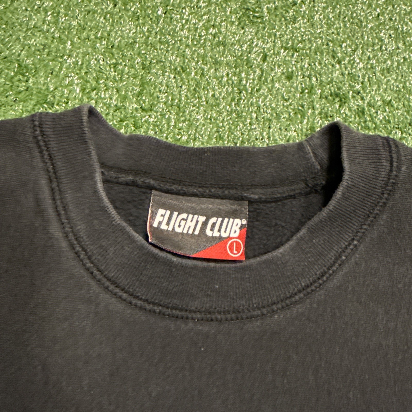 FLIGHT CLUB CREW NECK BLACK Jordan Sneaker Supreme Rare Size Large thumbnail 4