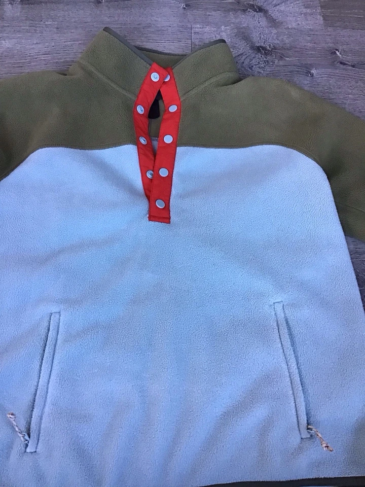 JERSEY POLAR HOGAR MUJER BURTON Polartec Estilo Vintage Talla L Oliva/Blanco Foto 4 de 4