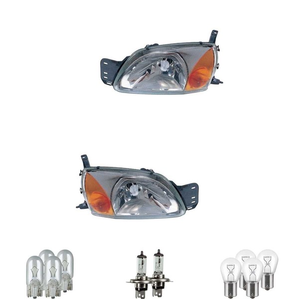 Halogen Scheinwerfer Set H4 FüR Ford Fiesta IV Kasten Inklusive Lampen-image