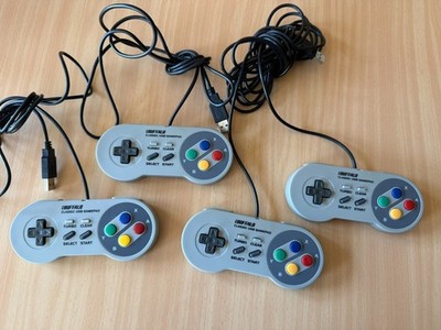 4x iBuffalo Classic USB Gamepad BSGP801 BSGP801GY SNES SELTEN PC MiSTer FPGA