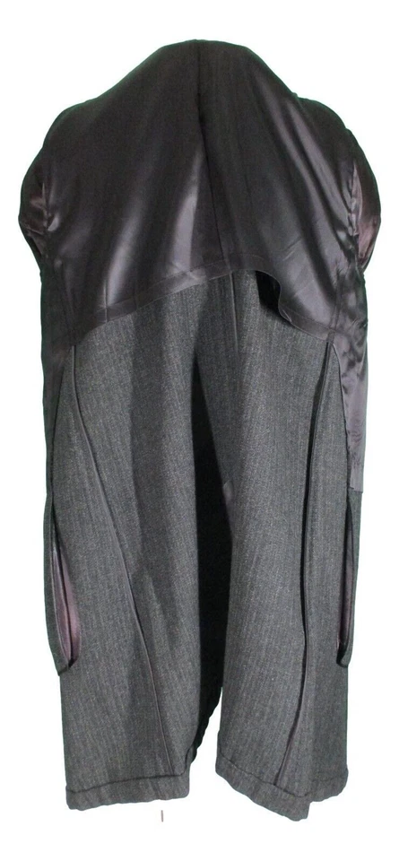 Hickey Freeman Vtg 50s Mens Charcoal English Woven Wool Overcoat 44R USA - Image 4 of 4