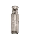 Vintage Clear Glass Milk Bottle Shaped Vase