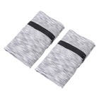 2Pcs Wrist Pouch Wrist Wallet Sports Wristband Wallet with Zipper Light Gray