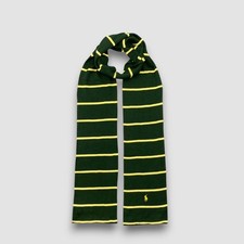 Vintage Polo Ralph Lauren Scarf Knitted Stripe Neckwear Winter Preppy Scarves