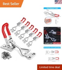 6 Pack Heavy Duty Toggle Latch Clamps - 330Lbs Adjustable Zinc-Pated Latches