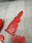 6 Vintage Red Tupperware Cookie Cutters Turkey Christmas Tree Jack O'Lantern  — photo 5