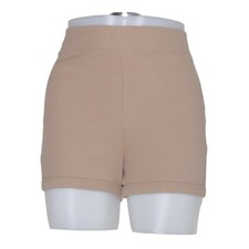 Zara, Freizeitshorts, Gr&ouml;&szlig;e: 36, Beige, Baumwolle, Einfarbig, Rippenstrick #0oG