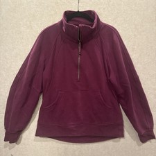 Lululemon Scuba Oversized Funnel-Neck Half Zip Pow Pink Tone Size XS/S Flaws