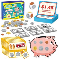Money Activity Set for Kids for Learning, Pretend Play, Math Manipulatives,Te...