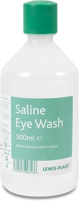 Lewis-Plast Saline Eye Wash Solution, 500ml Bottle for Safe and Effective...