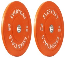 2" Olympic Bumper Plate Weight Plate 15lbs Pair Weight Plates Strength Training