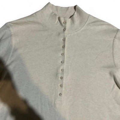 Orvis  Mens Long Sleeve Cream 3/4 Button-Up Shirt size Med