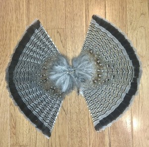 2x  mature Michigan Ruffed Grouse Feathers Tail Fan