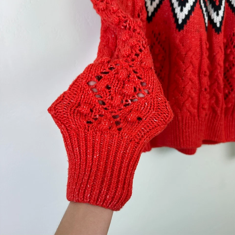 Suéter Mujeres L Fair Isle Nordic Bauble Tejido con Cable Folk Boho Vacaciones Acogedor Grueso Foto 4 de 4