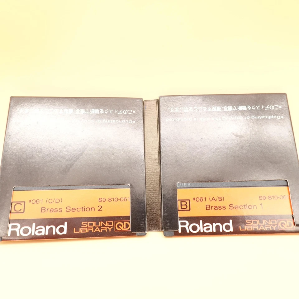 Vintage Roland Sound Library Brass Section 1+2 #061 S9-S10-061 Quick Disk Japan - Image 2 of 4