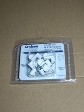 Grisham Storm Door Hardware Clip Glass / Screen Clips Fastener White (8Pck)