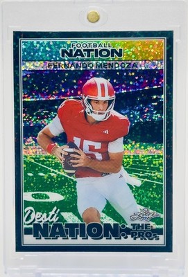 2025 Leaf Desti Nation Pros Fernando Mendoza RC 1/1 Black Proof Indiana Raiders