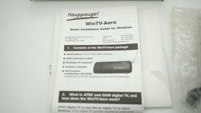 Hauppauge WinTV Aero, Digital TV Stick, Remote Control, Built-in Antenna, BNIB