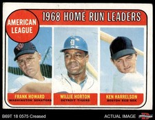 1969 Topps #5 Frank Howard AL HR Leaders Senators / Tigers / Red Sox 2 - GOOD