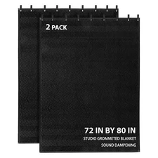 2 Pcs 80"x72" Heavy Duty Soundproof Blankets for Noise Reduction