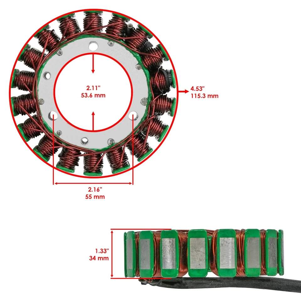 Stator for Honda RVT1000R RVT-1000R RC51 2000 2001 2002 2003 2004 - 2006 Magneto - Image 2 of 4
