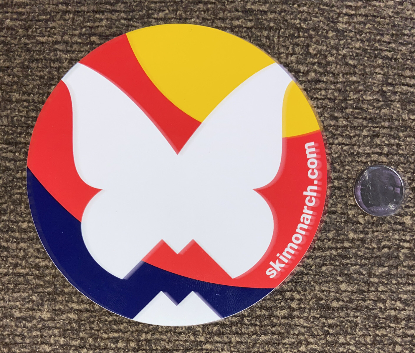 SKI Monarch SKIING Snowboard STICKER Decal SALIDA Colorado CO Butterfly LOGO