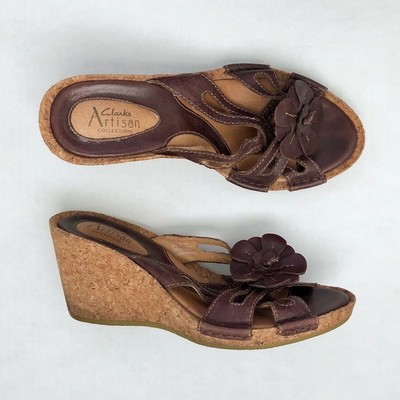 clarks floral sandals