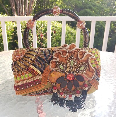 MARY FRANCES パーティーバック リゾート エスニック ゴージャス！ Mary Frances Relax and Rewind Beaded Cocktails Shoulder Handbag