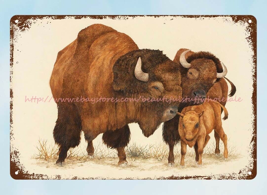 Wild Yak Metal Tin Sign for Indoor Wall Decor