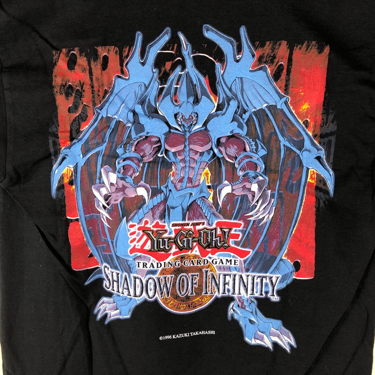 NOS DEADSTOCK Yugioh Trading Card Game Shadow Of Infinity Shirt Sz S 1996 Raviel NOS DEADSTOCK Yugioh Trading Card Game Shadow Of Infinity Shirt Sz S 1996 Raviel