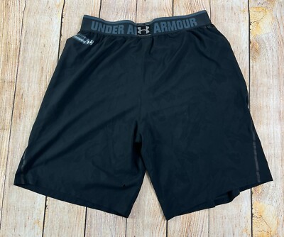 Mens Under Armour Combine Training Loose Black Athletic Shorts