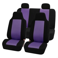 High Back Bucket Seat Classic Cloth Car Seat Covers Full Set Universal Fit