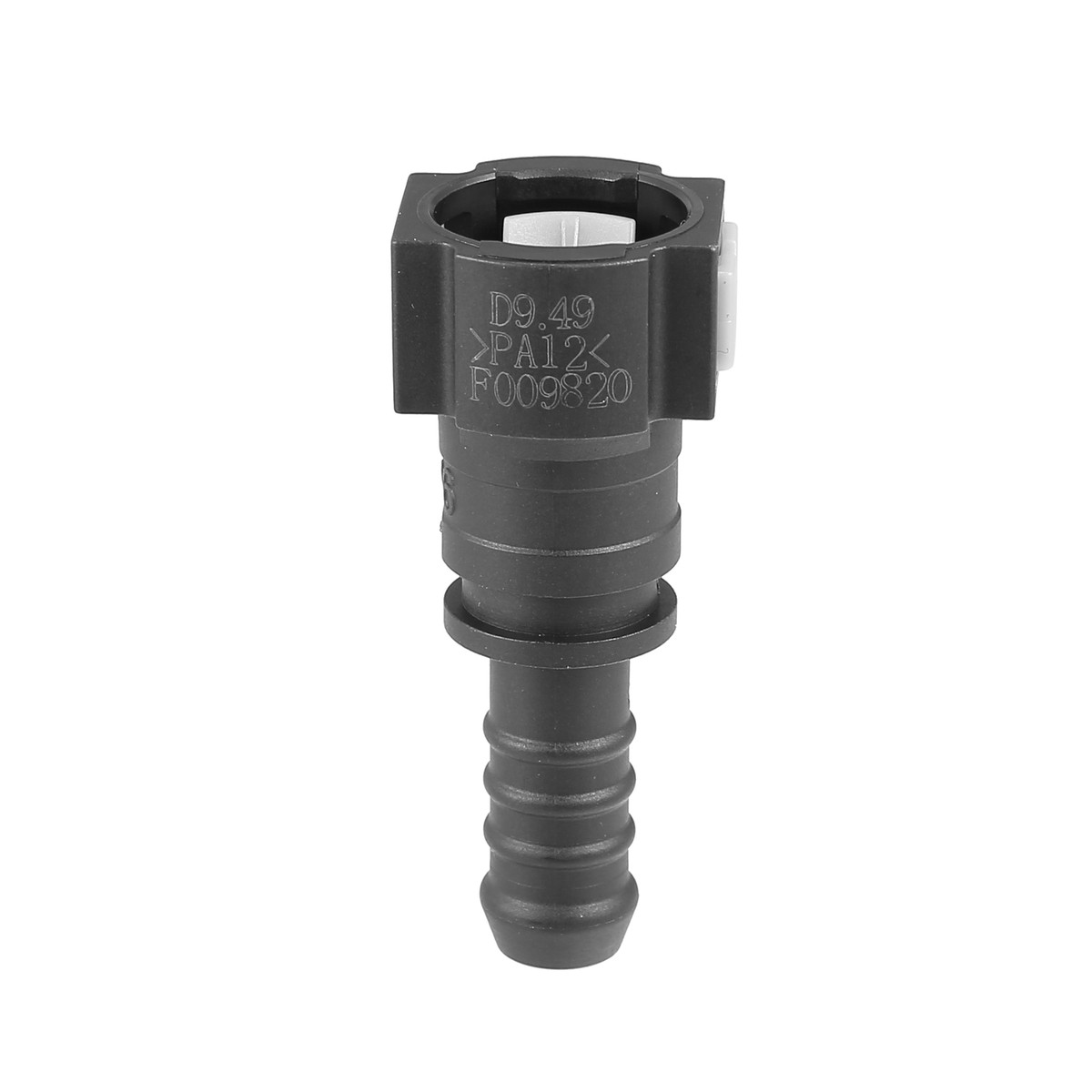2x 3/8 To 3/8 Rubber Tube Fuel Line Quick Connect Straight Barb Adapter – Nylon, Black