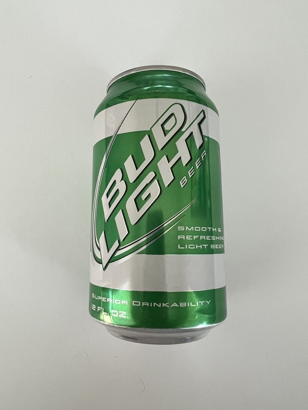 Bud Light 2009 Green Limited Edition College Can Empty 12 oz. Top Opened